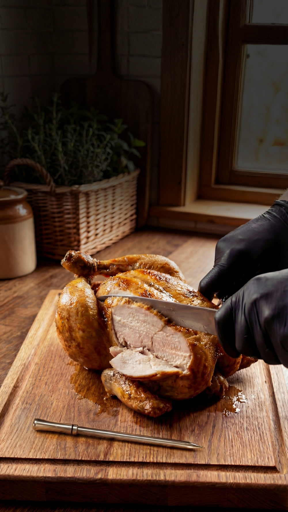 A meat thermometer with wireless freedom